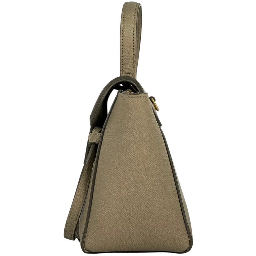 Celine Belt Bag Shoulder Handbag Leather Beige - Picture 2 of 7